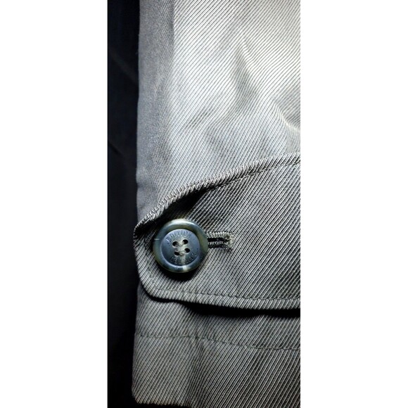 VTG London Fog Trench Coat 2XL Army Green 90s Classic Distressed Removable Liner - Picture 6 of 16